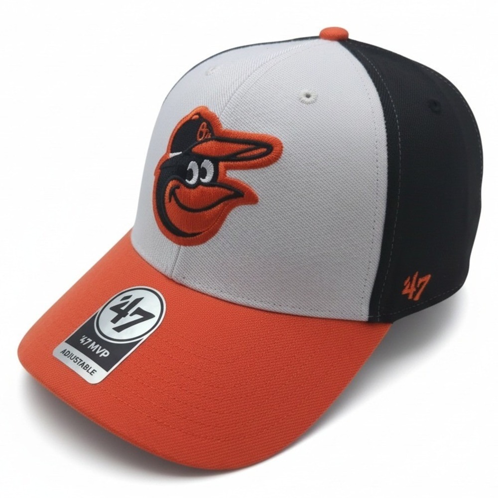 47 Brand Baltimore Orioles MLB MVP Adjustable Hat Black White Orange NWT